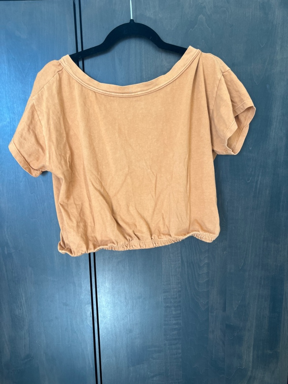 Pilcro Cropped Short Sleeve Bubble Top